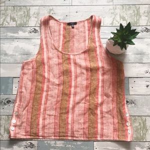⭐️Anthropologie DREW Striped Linen Tank
